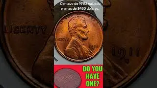 1911S Semi-Key Date coin valued at over $450. #coin #error #americancoin #cent