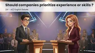 (A1 - A2) Learn Simple English through Debate | Experience or Skills ?