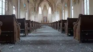 Exploring an abandoned church with stunning architecture 