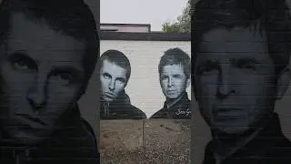 Oasis Mural #oasis #art ##oasisreunion #snowgraffiti #graffiti #liamgallagher #noelgallagher