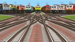 Indian local train simulator gaming moment crossing bumpy track ground engine Sim enjeen running 