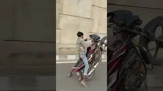 😮long wheelie on super splendor 😱#stunts #wheelie #shorts #