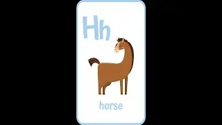 Learn alphabet Letter H for Horse