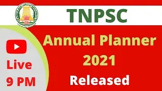TNPSC - Annual Planner 2021 - Released -SPARKS ACADEMY