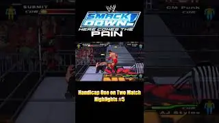 Brock Lesnar vs. CM Punk | AJ Styles | Handicap One on Two Match | WWE Smackdown! Highlights #6🔥🔥🔥