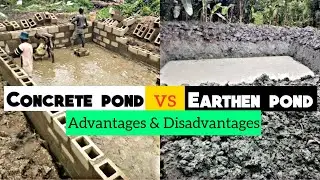 Concrete pond Vs earthen pond (their advantages and disadvantages)