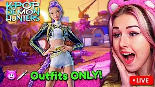 Wearing NEW KPop Demon Hunters OUTFITS @fortnite w/ @HappyHappyGal @LittlestSnail #epicpartner