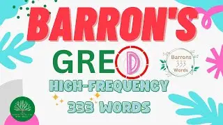 (D-1) Barron's GRE High Frequency 333 Words , 333 GRE 
