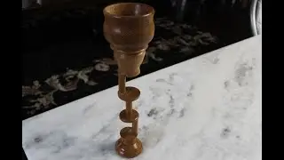#10 Offset Turned Oak Stemed Pot