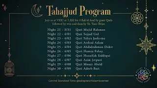 Tahajjud and Witr | Night 24 | Qari Arshad Aslam