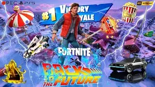 Fortnite X Back To The Future | 1950s Marty Mcfly | Mythic Delorean Arc-Lightning Victory Royale 4K 