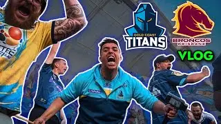FLOGGING THE BRONCOS! | Gold Coast Titans vs Brisbane Broncos | Game Day Experience | NRL Vlog
