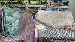 Ajrakh Block Prints Suits 3PCS Set | Pure Cotton Suits Handblock Printing | Boutique Design Suits