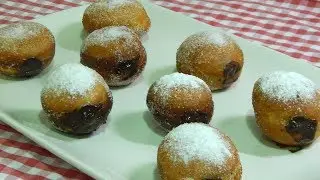 Receta f&aacute;cil de berlinas caseras rellenas de crema de chocolate (bombas de chocolate)