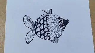 How To Draw Zentangle Fish | Zentangle Pattern | Step By Step Tutorial