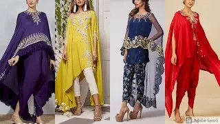 Modern Stylish Poncho Design Dress | Beautiful Cape Dress Designs