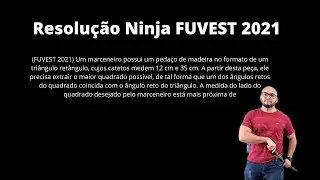 FUVEST 2021 RESOLU&Ccedil;&Atilde;O NINJA #fuvest #vestibular #ninja