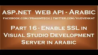 Enable SSL in Visual Studio Development Server in arabic