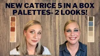 NEW CATRICE 5 IN A BOX PALETTES!  2 LOOKS with the Vivid Burgundy and Blue Smokey palettes! JOIN ME!