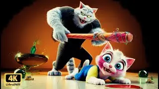 🍷 Drunk Father Cat UNFAIR Rage On Kitten 👊#cutecat #kitten #cartoon #aicat #catlover #catvideos #ai