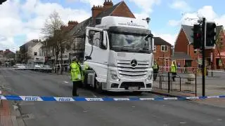 Scene of fatal accident in Hessle Road, west Hull