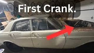 FIRST CRANK!!! 1966 Falcon engine and manual swap progress