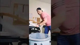 Changing drum heads for bass drum ( Remo pinstripe 22 ) Work done