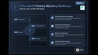 Who Am I? History Mystery Challenge - Steemit Season 24 Proposal & Demo