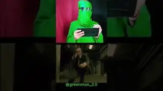 Green man reveals the spot in Matrix @FameFocus @gemini-v1t2r #behindthescenes #greenman #mrgreen
