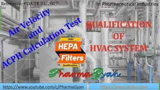 Air Velocity and ACPH Calculation Test of HEPA Filters in HVAC System Qualification