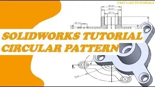 Solidworks Tutorials | CAD Exercise for Beginners | How to make Chamfer, circular pattern