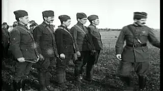 318th Infantry Regiment, 80th Division, American Expeditionary Force troops recei...HD Stock Footage