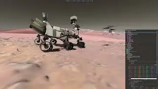 The blue Mars sunset