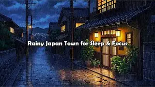 ❄️ 80s & 1990s Rainy Lofi Beats | Rainy Night Japan Town for Sleep & Focus