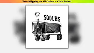 Big Tank Wheels Large Capacity Foldable Cart 500lbs Beach Wagon for Sand Garden Outdoor Picnic