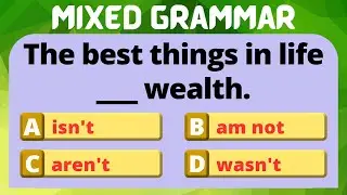 ENGLISH GRAMMAR QUIZ | MIXED GRAMMAR QUIZ #8 | GRAMMAR EXERCISE THAT COVERS SEVERAL GRAMMAR TOPICS