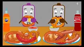 ASMR mukbang | Kielbasa s Sausage eating_ Battery animation eating sounds _Ncr animation