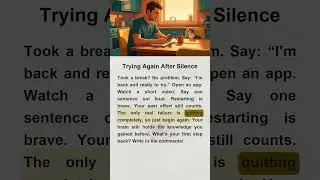 Trying Again After Silence  #easyenglisheveryday #englishlearningclass #speakenglish