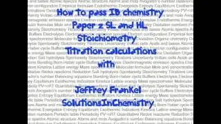 How to solve IB chemistry problems Titration calculations