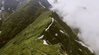 Thick Fog Crawling From The Mountain Valley - 4K #ytshorts #shorts