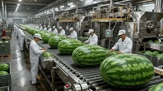 Inside a Modern Watermelon Factory: From Slicing Station to Ready-to-Eat Fresh Cuts