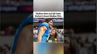 Madison Beer & Justin Herbert's sweet sideline PDA! 🏈❤️ #viral #youtubeshorts #shortsfeed #news