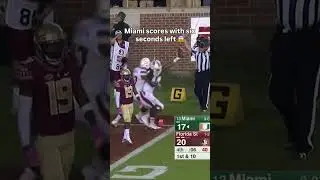 The fans couldn't believe what just happened 🤯 #miamihurricanes #accfootball #collegefootball