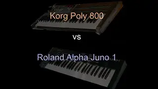 Korg Poly 800 vs Roland Alpha Juno 1 Raw Waveform Comparison - no talking