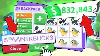 TRYING NEW *GLITCH* TO SPAWN BUCKS FOR FREE IN ADOPT ME!
