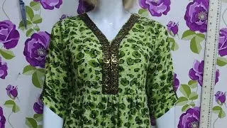 فصال وخياطة دشداشة بناتي كركش ✂️🪡🧵 قياس xL