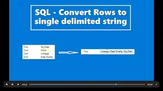 SQL Query - Convert data from rows into single concatenated and delimited string | STRING_AGG
