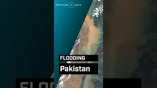 #Floods in Pakistan visible in Hamal Lake area 🌊 #flooding #pakistan #lake #satelliteimagery