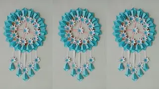 How To Make Handing Wall Home Decoration Craft Flower/DIY Paper Flower Craft Ideas/Easy Paper Craft 