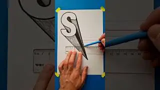 simple art 🎭 3d s letter youtube #drawing youtube #3dart youtube #art youtube #3ddrawing thank you 👍